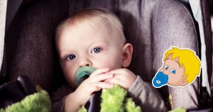 Bambino con ciuccio