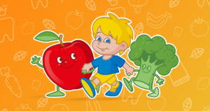 Bambino e verdure