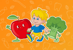 Bambino e verdure